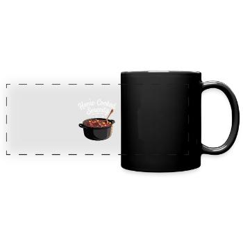 Home-Cooked Serenity Design - Panorama-Tasse farbig - Schwarz - Vorne