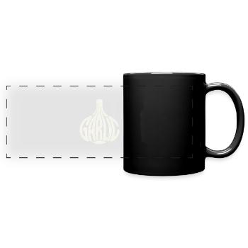 Knoblauch - Cool Vegetable Logo - Panorama-Tasse farbig - Schwarz - Vorne