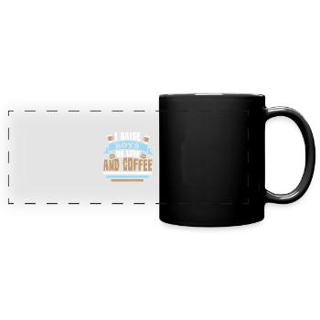 Coffee Espresso Morning Coffee Drinker Americano - Mug panoramique uni - noir - Devant