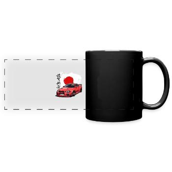 Jdm / Tuning / Turbocompresseur / Jantes / Chiptuning - Mug panoramique uni - noir - Devant