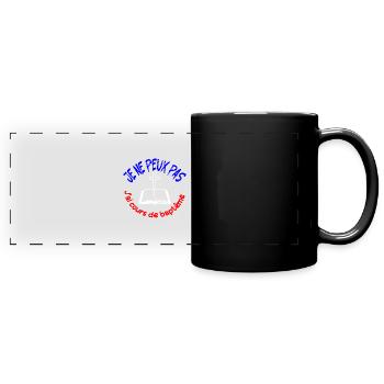 ICH KANN NICHT AN TAUFKURSEN TEILNEHMEN - Panorama-Tasse farbig - Schwarz - Vorne