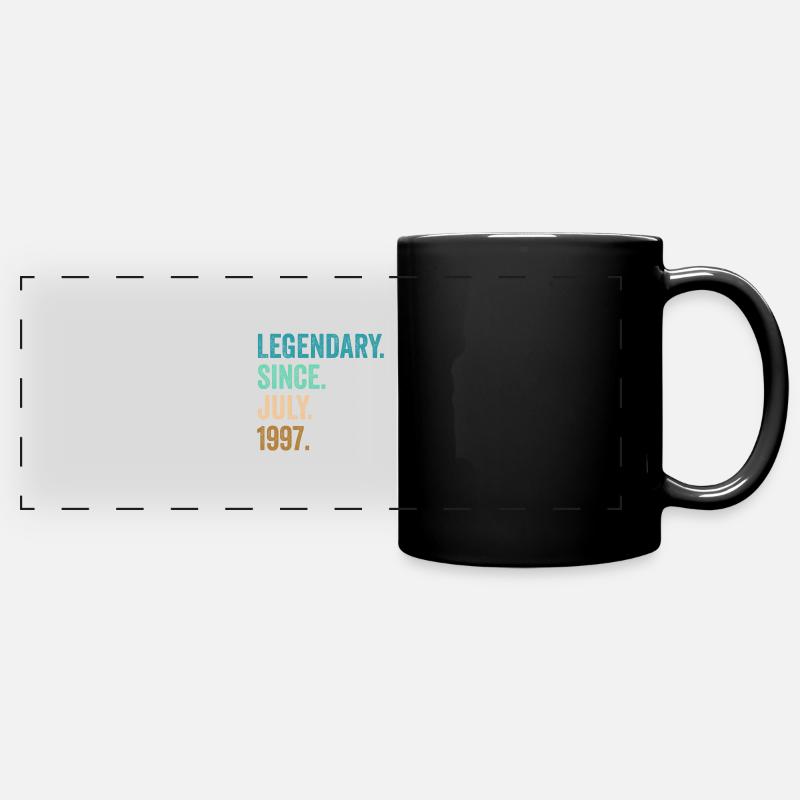 Legendary Since July 1997 25. Geburtstag - Panorama-Tasse farbig - Schwarz