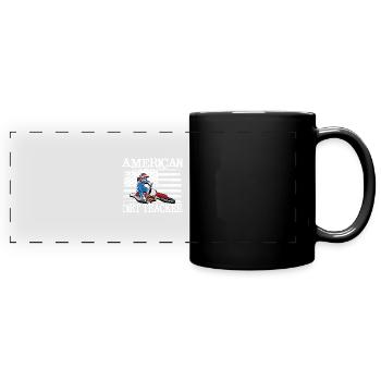 American Dirt Tracker - Panorama-Tasse farbig - Schwarz - Vorne