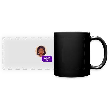 WMN PWR - Visage Féminin - 04 - Mug panoramique uni - noir - Devant