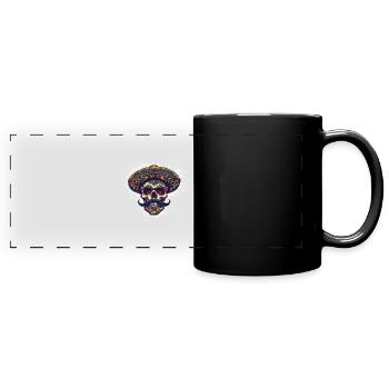 Crâne mexicain - Mug panoramique uni - noir - Devant