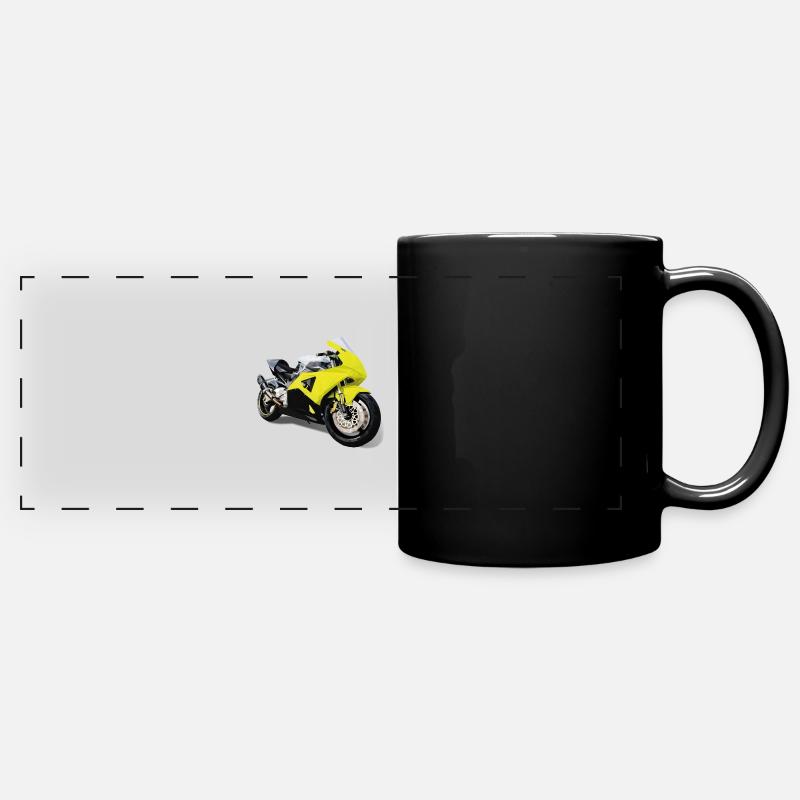Motorcycle for the track - Full Colour Panoramic Mug - black