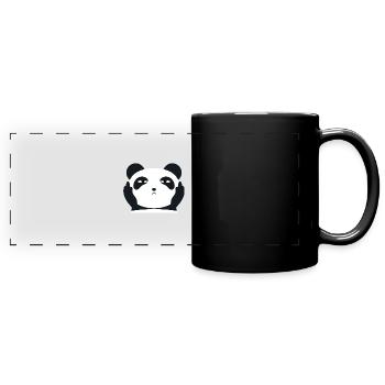 Middle finger - Full Colour Panoramic Mug - black - Front