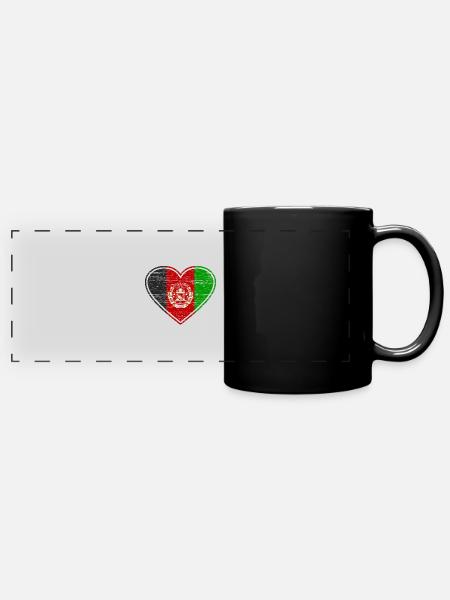 Afghanistan Asien Geschenkidee - Panorama-Tasse farbig - Schwarz