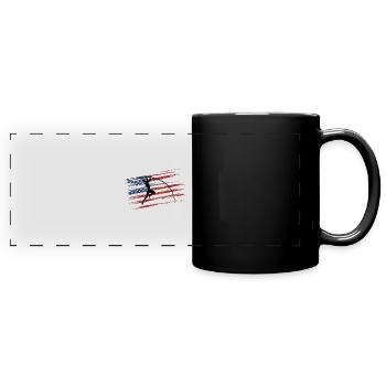 Stabhochspringer-Geschenk - Panorama-Tasse farbig - Schwarz - Vorne
