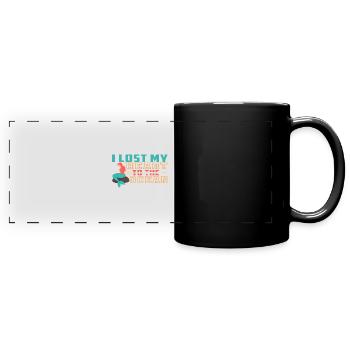 Taucher Tauchen Design Schnorcheln - Panorama-Tasse farbig - Schwarz - Vorne