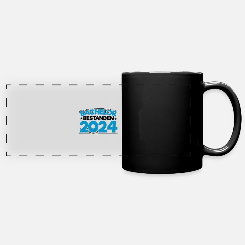 Bachelor 2024 Abschluss Promotion Sponsion - Panorama-Tasse farbig - Schwarz