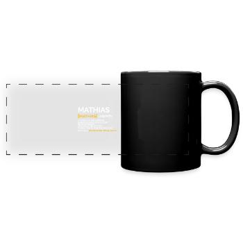 Mathias - Panorama-Tasse farbig - Schwarz - Vorne