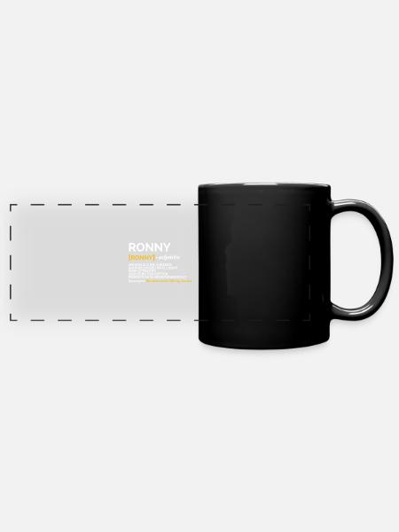Ronny - Panorama-Tasse farbig - Schwarz