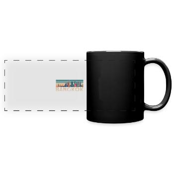 Thailand - Panorama-Tasse farbig - Schwarz - Vorne