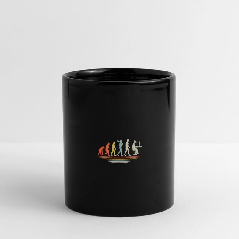 Coffee Coding Evolution Coder Developer Nerd Coffe Full Colour Panoramic Mug