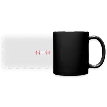 Heartbeat Drone Drones - Mug panoramique uni - noir - Devant