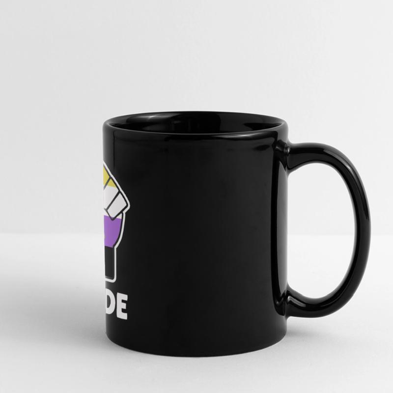 Pride Nonbinary Pride Fist Design for Equality Full Colour Panoramic Mug