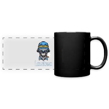 Lausbua Lausbub Lederhosen Trachten - Panorama-Tasse farbig - Schwarz - Vorne