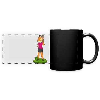 Deer Secretary Téléphone portable - Mug panoramique uni - noir - Devant