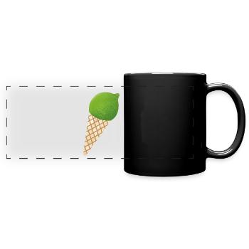 Glace au citron vert Glace d’été Citron Fruit Vacances - Mug panoramique uni - noir - Devant