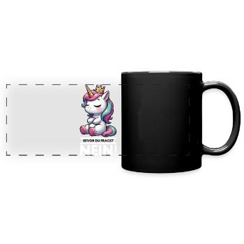 Avant que vous ne demandiez, pas de licorne licornes fan de licorne - Mug panoramique uni - noir - Devant