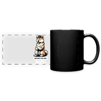 Before You Ask Akita Akita Owner Akita Lovers - Full Colour Panoramic Mug - black - Front