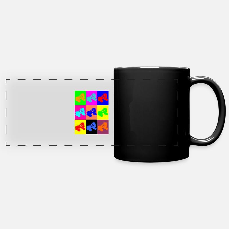 Colorful Roller Skate - Full Colour Panoramic Mug - black