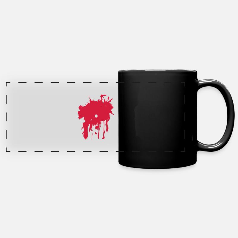 tache de sang pour tablier - Mug panoramique uni - noir