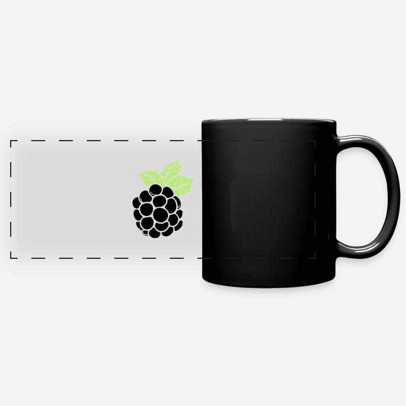 blackberry - Mug panoramique uni - noir