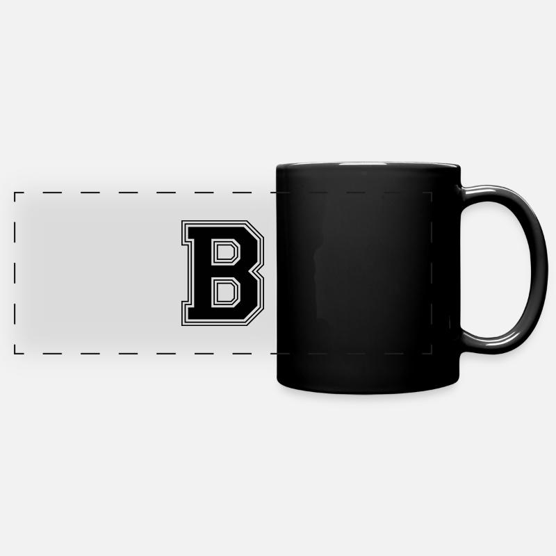B_Letter_B_(w31) - Full Colour Panoramic Mug - black