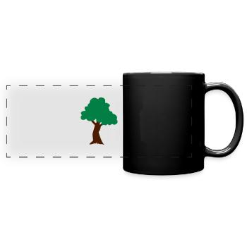 ♥Plant more trees to save the Earth & Environment♥ - Full Colour Panoramic Mug - black - Front