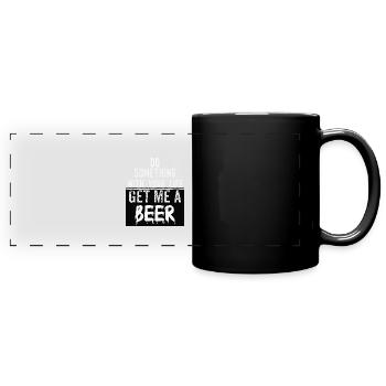 chemise cool bière chemise de bière - Mug panoramique uni - noir - Devant