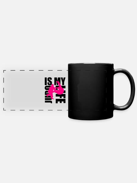 judo is my life - Mug panoramique uni - noir