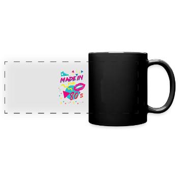 made in the 80s - Mug panoramique uni - noir - Devant