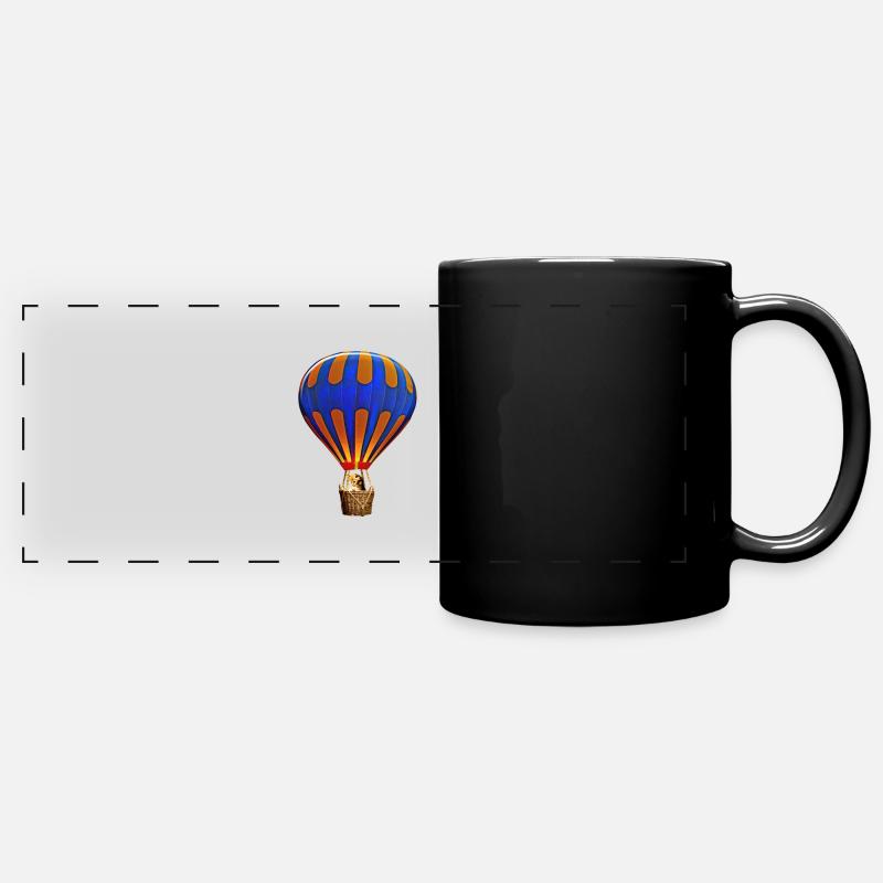 Hot air balloon 3 - Full Colour Panoramic Mug - black