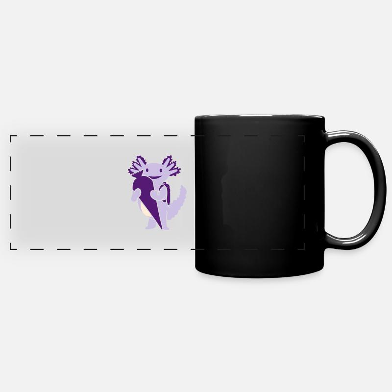 Knuffiger First Grader Axolotl Questions (3c) - Full Colour Panoramic Mug - black