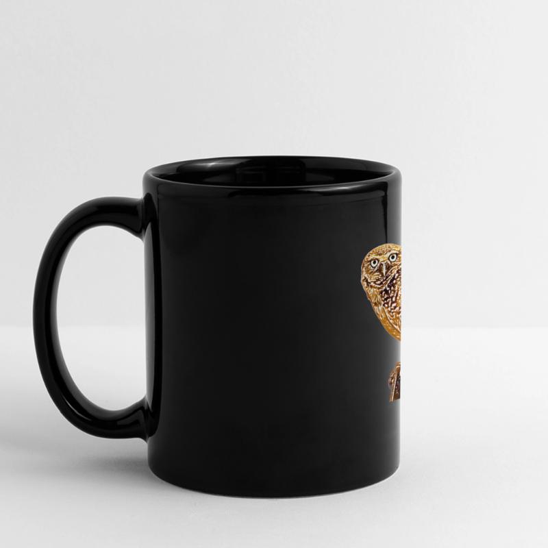 Die Eule die Eule Panorama-Tasse farbig