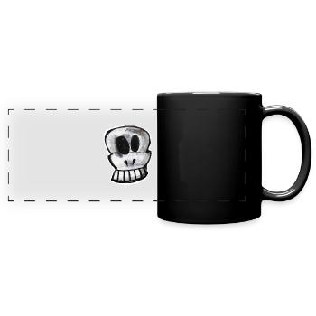 TOMZOFF Schädel Skull - Panorama-Tasse farbig - Schwarz - Vorne
