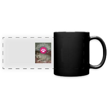 Pom Pom 1 - Panorama-Tasse farbig - Schwarz - Vorne