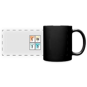 Chess | Periodic Table of Elements - Full Colour Panoramic Mug - black - Front