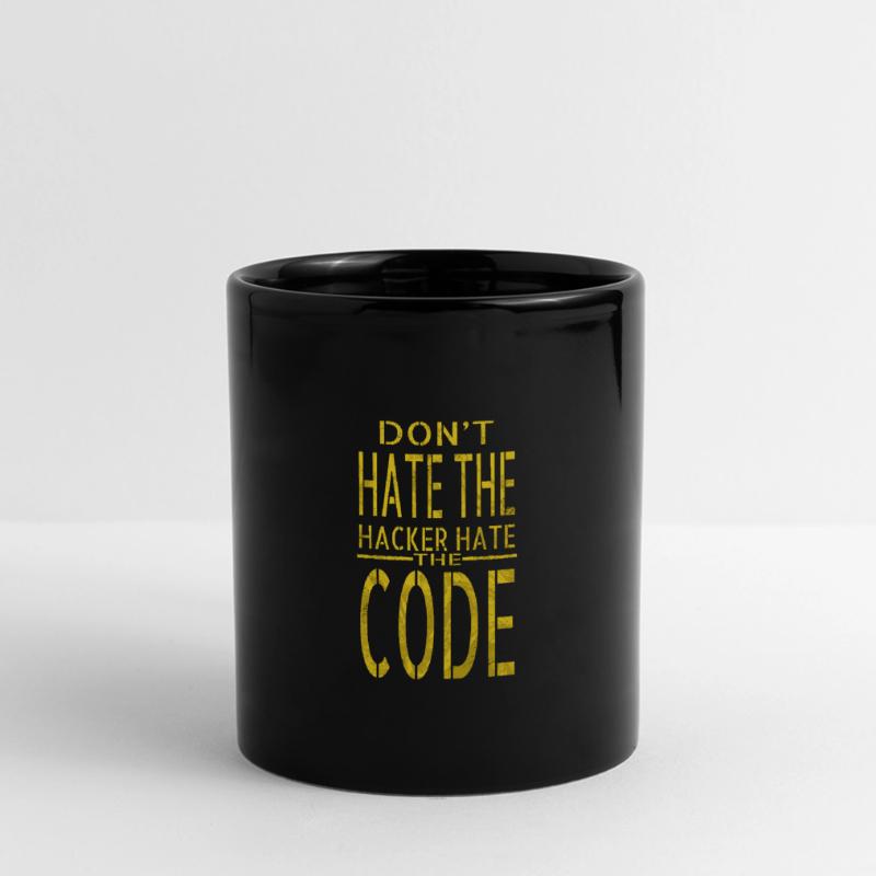 bday birthday present idea hack out hacking coder Panorama-Tasse farbig