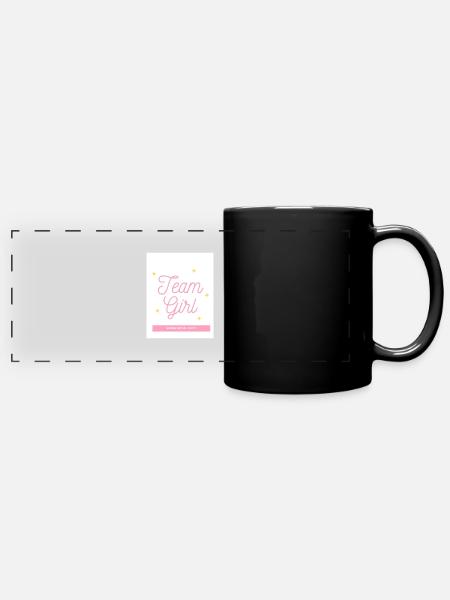 Gender Reveal Team Girl - Panorama-Tasse farbig - Schwarz
