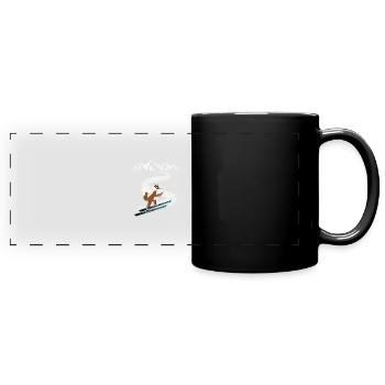 Skitour Tourenski Fuchs Berg Motiv - Panorama-Tasse farbig - Schwarz - Vorne
