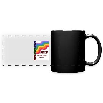 BRÓD, das irische Wort für Stolz. - Panorama-Tasse farbig - Schwarz - Vorne