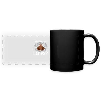 Moth Y'all Got Any Lamps - Full Colour Panoramic Mug - black - Front