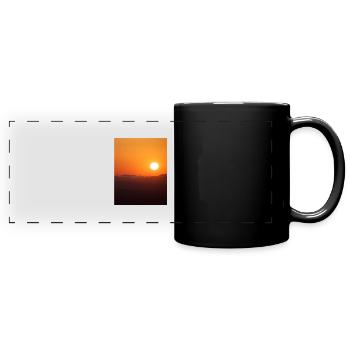 Vintage Sun - Panorama-Tasse farbig - Schwarz - Vorne