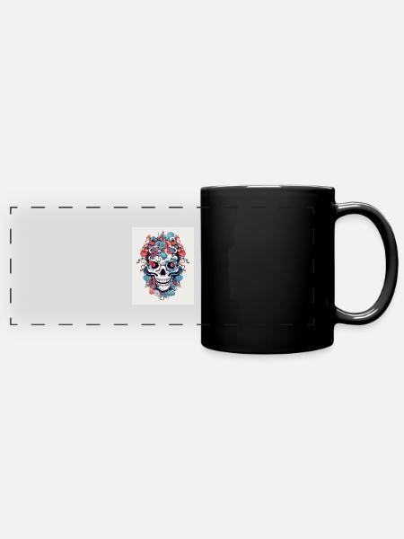 os coloré - Mug panoramique uni - noir
