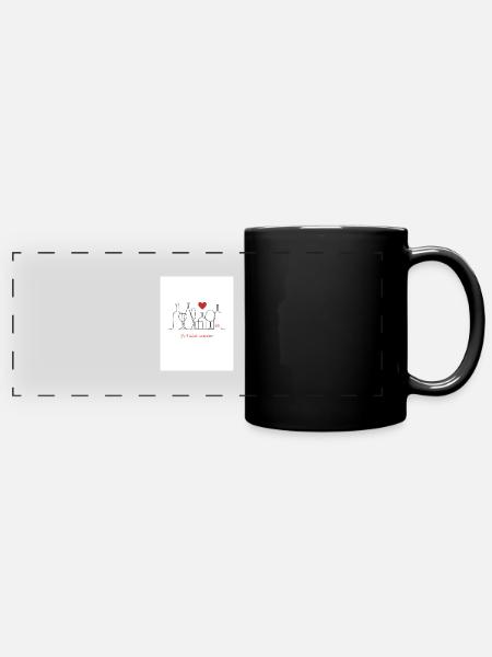 its 4 o clock somewhere - Panorama-Tasse farbig - Schwarz