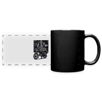 S51 (Tuning) // Illustration - Panorama-Tasse farbig - Schwarz - Vorne