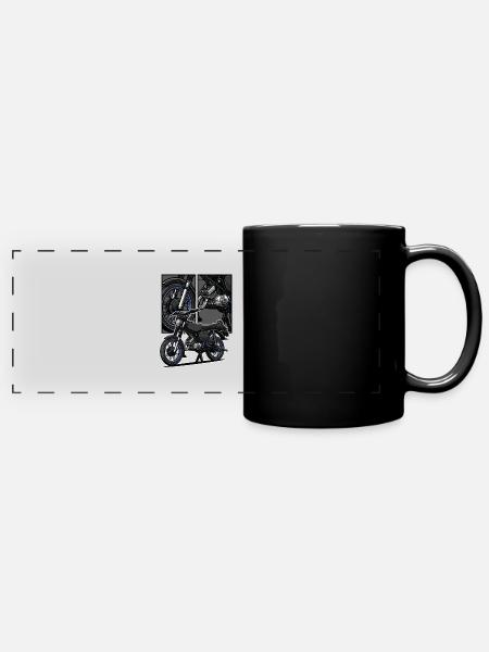 S51 (Tuning) // Illustration - Panorama-Tasse farbig - Schwarz